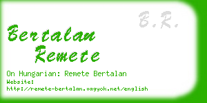 bertalan remete business card